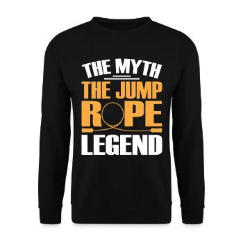 Rope jumping Skipping rope Rope jumping Skipping - Unisex Sweatshirt - black - Front - Alina (178cm) & Michal (187cm)