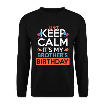 Birthday Brother's Birthday Party Children's Birthday Party - Unisex Sweatshirt - black - Front - Alina (178cm) & Michal (187cm)
