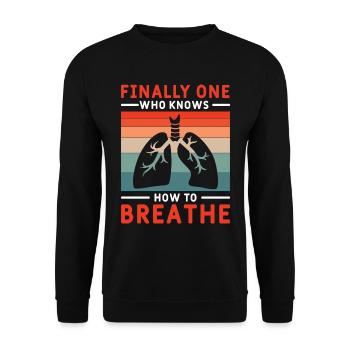 Respiratory therapists Respiratory therapist Occupational therapists - Unisex Sweatshirt - black - Front - Alina (178cm) & Michal (187cm)
