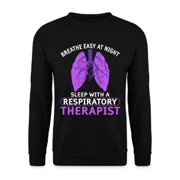 Respiratory therapists Respiratory therapist Occupational therapists - Unisex Sweatshirt - black - Front - Alina (178cm) & Michal (187cm)