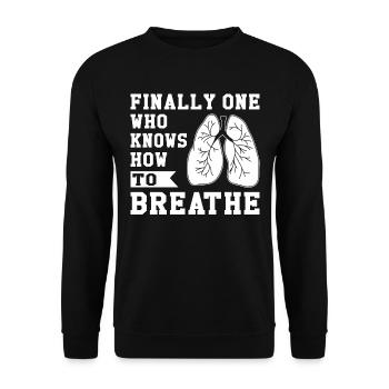 Respiratory therapists Respiratory therapist Occupational therapists - Unisex Sweatshirt - black - Front - Alina (178cm) & Michal (187cm)