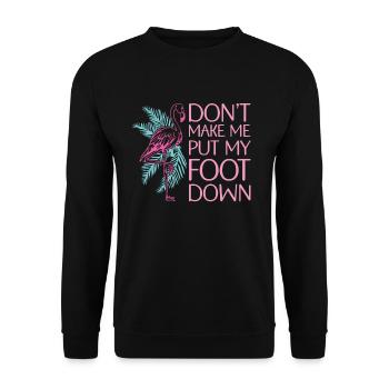 Ne me laissez pas marcher sur Flamingo Lover Bird - Sweat-shirt Unisexe - noir - Devant - Alina (178cm) & Michal (187cm)