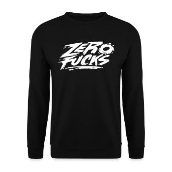 Zero Fucks - Unisex Pullover - Schwarz - Vorne - Alina (178cm) & Michal (187cm)