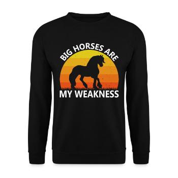 Clydesdale Cold Blood Horse Écosse Cheval - Sweat-shirt Unisexe - noir - Devant - Alina (178cm) & Michal (187cm)