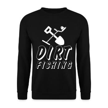 Dirt Fishing Probe Detector Sondler - Unisex Sweatshirt - black - Front - Alina (178cm) & Michal (187cm)