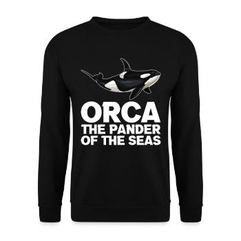Orca Meeresbiologe Schwertwal Killerwal - Unisex Pullover - Schwarz - Vorne - Alina (178cm) & Michal (187cm)