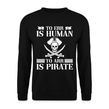 Pirate Kids Skull Party Pirates - Unisex Sweatshirt - black - Front - Alina (178cm) & Michal (187cm)