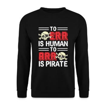 Pirate Kids Skull Party Pirates - Sweat-shirt Unisexe - noir - Devant - Alina (178cm) & Michal (187cm)