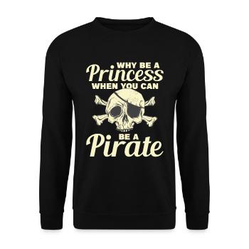 Pirate Kids Skull Party Pirates - Unisex Sweatshirt - black - Front - Alina (178cm) & Michal (187cm)