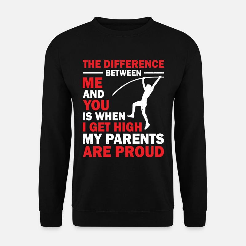 Stabhochsprung Stabspringer Leichtathletik - Unisex Pullover - Schwarz