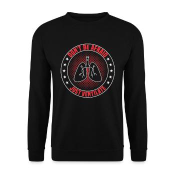 Respiratory therapists Respiratory therapist Occupational therapists - Unisex Sweatshirt - black - Front - Alina (178cm) & Michal (187cm)