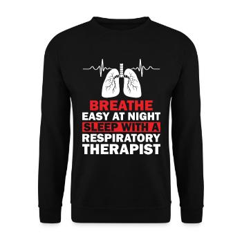 Respiratory therapists Respiratory therapist Occupational therapists - Unisex Sweatshirt - black - Front - Alina (178cm) & Michal (187cm)