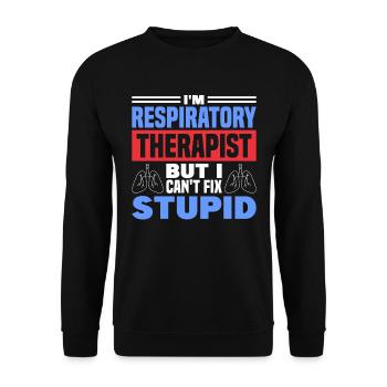 Respiratory therapists Respiratory therapist Occupational therapists - Unisex Sweatshirt - black - Front - Alina (178cm) & Michal (187cm)