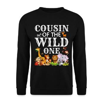 Safari Wildlife Africa le Grand 5 Zoologie - Sweat-shirt Unisexe - noir - Devant - Alina (178cm) & Michal (187cm)