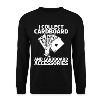 Kartenspiel Kartenspieler Pokern - Unisex Pullover - Schwarz - Vorne - Alina (178cm) & Michal (187cm)