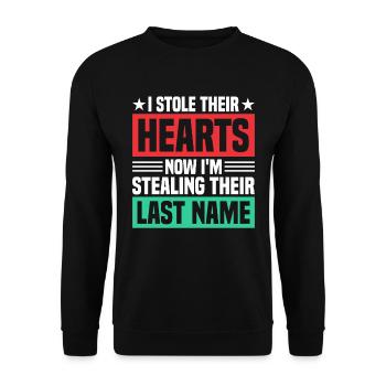 Adopts Adopts Foster Father Foster Mother - Unisex Sweatshirt - black - Front - Alina (178cm) & Michal (187cm)