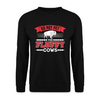 Bison Buffalo Yellowstone Park - Unisex Sweatshirt - black - Front - Alina (178cm) & Michal (187cm)