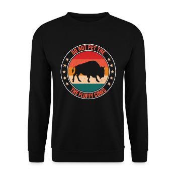 Bison Buffalo Yellowstone Park - Unisex Sweatshirt - black - Front - Alina (178cm) & Michal (187cm)