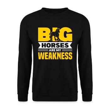 Clydesdale Equestrian Sport Cold Blood Horse Écosse - Sweat-shirt Unisexe - noir - Devant - Alina (178cm) & Michal (187cm)