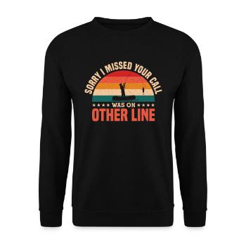 Pêche Pêche Pêcheur Pêche Canne à pêche - Sweat-shirt Unisexe - noir - Devant - Alina (178cm) & Michal (187cm)