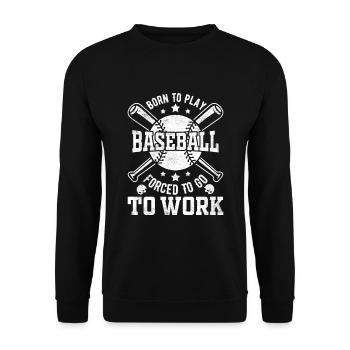 Baseball Spieler - Unisex Pullover - Schwarz - Vorne - Alina (178cm) & Michal (187cm)