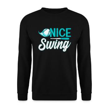 Nice Swing Softball Women Girl - Unisex Sweatshirt - black - Front - Alina (178cm) & Michal (187cm)