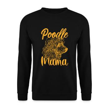 Caniche-mère-chien amoureux - Sweat-shirt Unisexe - noir - Devant - Alina (178cm) & Michal (187cm)