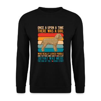 Es War Einmal Ein Mädchen, Das Liebte - Unisex Pullover - Schwarz - Vorne - Alina (178cm) & Michal (187cm)