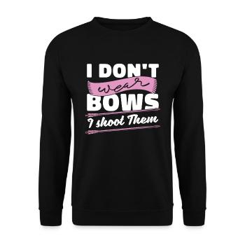 Ich Trage Keine Bögen, Ich Schieße Sie - Unisex Pullover - Schwarz - Vorne - Alina (178cm) & Michal (187cm)