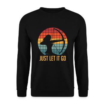 Laissez-le aller pour les amateurs de tir à l’arc - Sweat-shirt Unisexe - noir - Devant - Alina (178cm) & Michal (187cm)