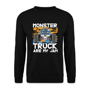 Monster Truck Sind Mein - Unisex Pullover - Schwarz - Vorne - Alina (178cm) & Michal (187cm)