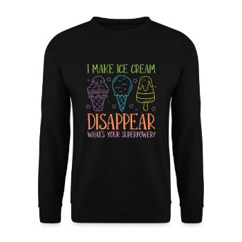 Ich Lasse Eis Verschwinden Was Ist Deine - Unisex Pullover - Schwarz - Vorne - Alina (178cm) & Michal (187cm)