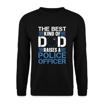 Le meilleur type de père élève un policier - Sweat-shirt Unisexe - noir - Devant - Alina (178cm) & Michal (187cm)