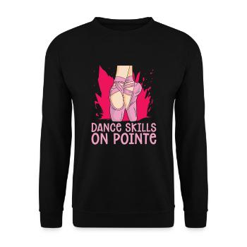 Dance Skills On Pointe Ballerina - Unisex Sweatshirt - black - Front - Alina (178cm) & Michal (187cm)
