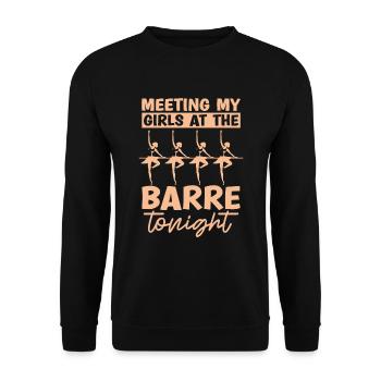 Triff Meine Mädchen Beim Barre Tonight Dance - Unisex Pullover - Schwarz - Vorne - Alina (178cm) & Michal (187cm)