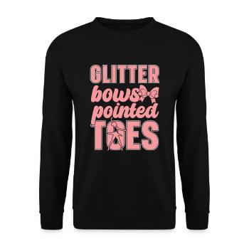 Glänzend Boes Spitz Zehen Ballerina Ballett - Unisex Pullover - Schwarz - Vorne - Alina (178cm) & Michal (187cm)
