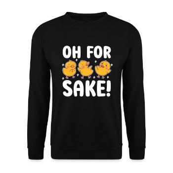 Oh, For The Duck's sake! - Unisex Sweatshirt - black - Front - Alina (178cm) & Michal (187cm)