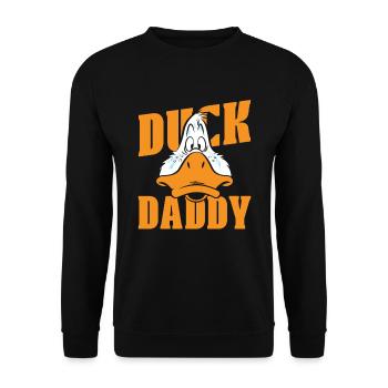 Canard-vati-canard-amoureux canard-oiseau-amoureux - Sweat-shirt Unisexe - noir - Devant - Alina (178cm) & Michal (187cm)