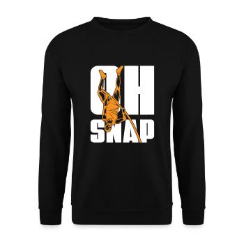 Oh Snap Pole Vault Stabspringen Leichtathletik - Unisex Pullover - Schwarz - Vorne - Alina (178cm) & Michal (187cm)