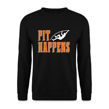 Pit Happens Saut à la perche - Sweat-shirt Unisexe - noir - Devant - Alina (178cm) & Michal (187cm)