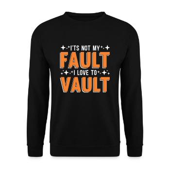 Es Ist Nicht Meine Schuld, Dass Ich Gerne - Unisex Pullover - Schwarz - Vorne - Alina (178cm) & Michal (187cm)