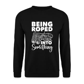 Rope in some rope jumping Jumping rope - Unisex Sweatshirt - black - Front - Alina (178cm) & Michal (187cm)