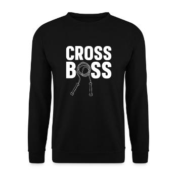Cross Boss Springseil Springseil Training - Unisex Pullover - Schwarz - Vorne - Alina (178cm) & Michal (187cm)