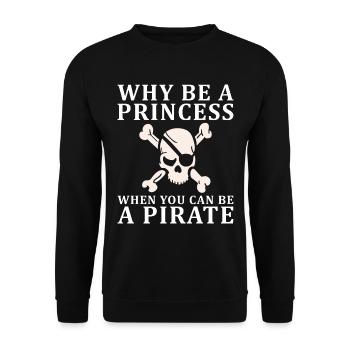 Pirate Kids Skull Party Pirates - Unisex Sweatshirt - black - Front - Alina (178cm) & Michal (187cm)