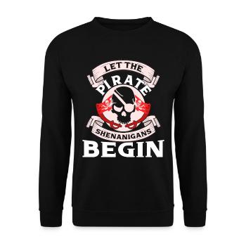 Corsaire de partie de crâne de pirate enfants - Sweat-shirt Unisexe - noir - Devant - Alina (178cm) & Michal (187cm)