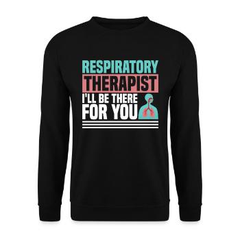 Respiratory therapists Respiratory therapist Occupational therapists - Unisex Sweatshirt - black - Front - Alina (178cm) & Michal (187cm)