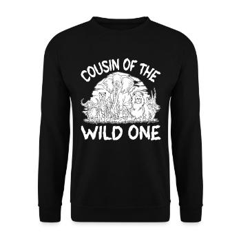 Safari Wildlife Africa le Grand 5 Zoologie - Sweat-shirt Unisexe - noir - Devant - Alina (178cm) & Michal (187cm)