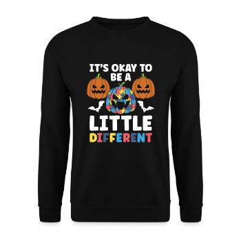 C’est normal d’être un peu différent de - Sweat-shirt Unisexe - noir - Devant - Alina (178cm) & Michal (187cm)