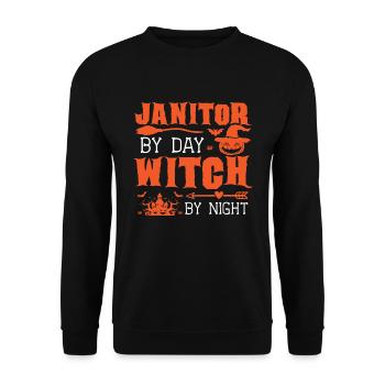 Caretaker By Day Witch By Night Caretaker - Unisex Sweatshirt - black - Front - Alina (178cm) & Michal (187cm)