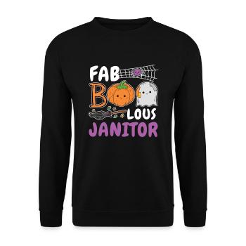 Fab Boo Lous Caretaker Caretaker Caretaker Caretaker - Unisex Sweatshirt - black - Front - Alina (178cm) & Michal (187cm)
